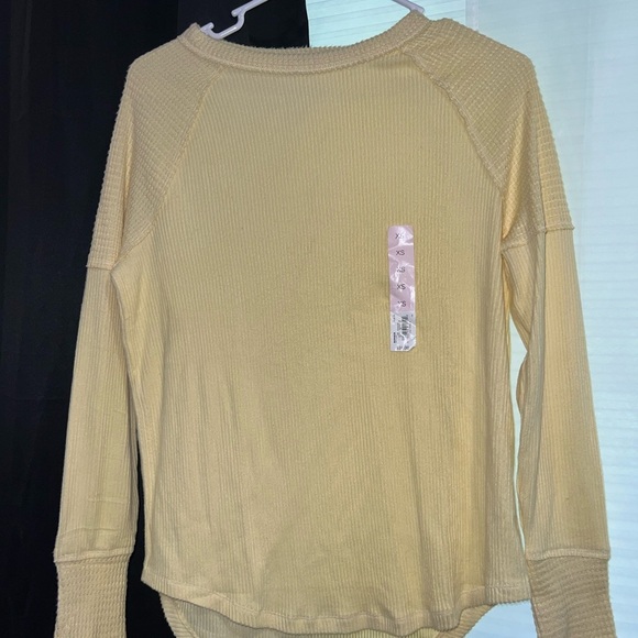 SO Tops - SO Light Yellow Ribbed Top